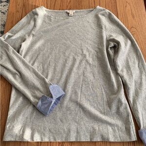 J. Crew factory cuffed sleeve boatneck top size XS